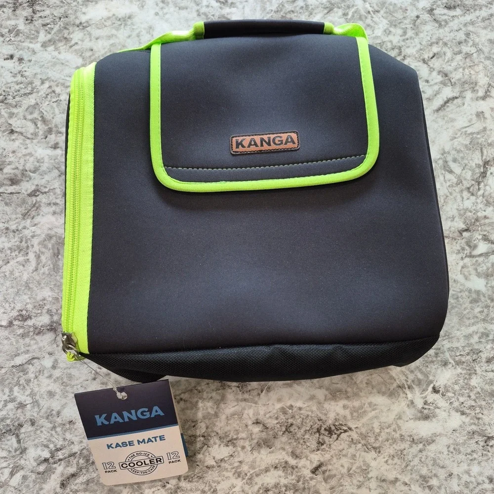 Kanga Kase Mate Cooler 12-Pack Black/Lime Green NEW